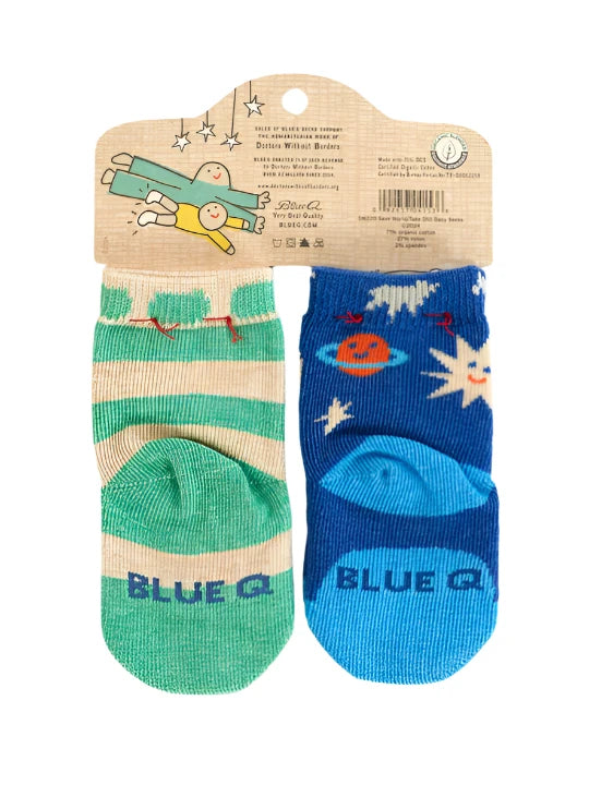 Save World/Take Shit Baby Socks