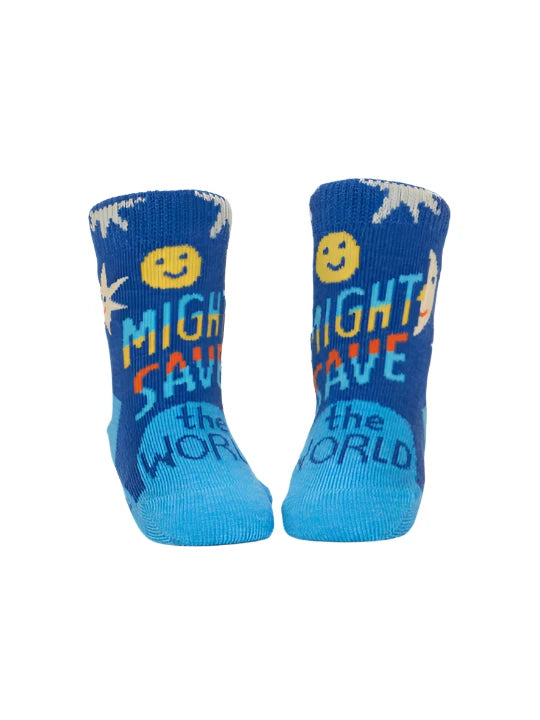 Save World/Take Shit Baby Socks