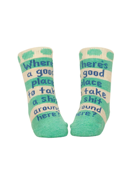 Save World/Take Shit Baby Socks