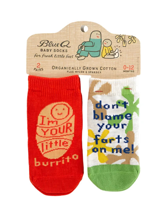 Lil Burrito/Farts Baby Socks