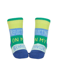 One Tough Customer/ Reflecting On My Behavior Baby Socks