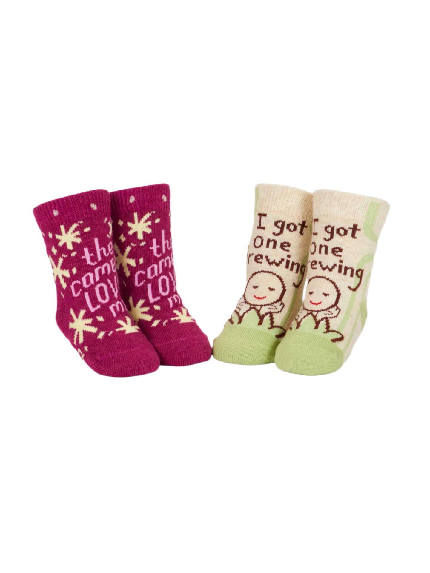 The Camera Loves Me/ I Got One Brewing Baby Socks