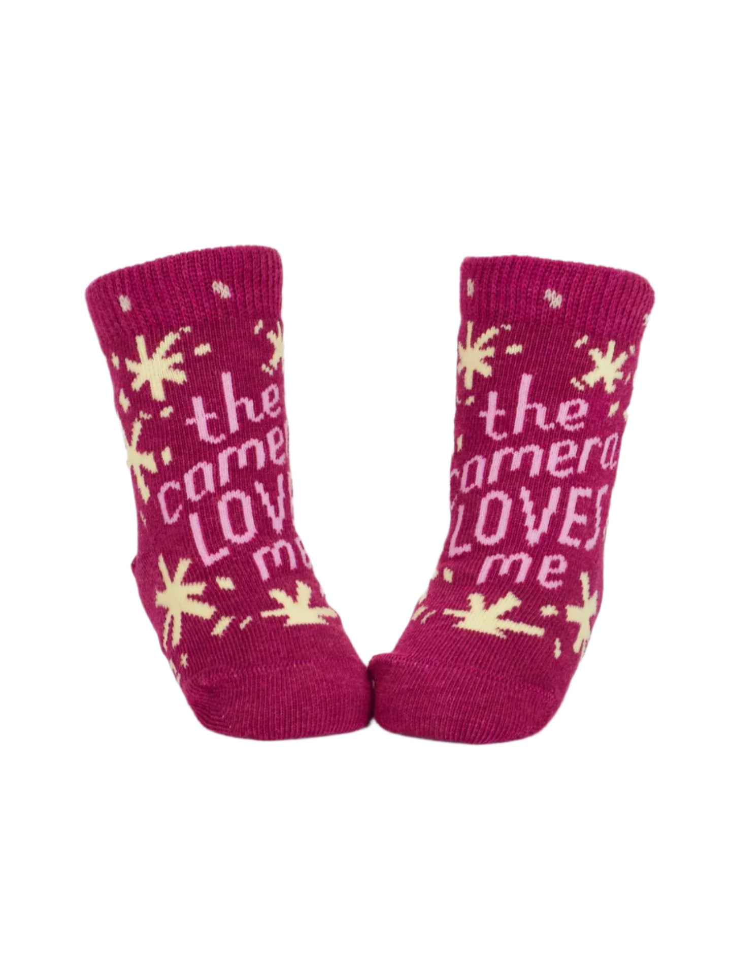 The Camera Loves Me/ I Got One Brewing Baby Socks