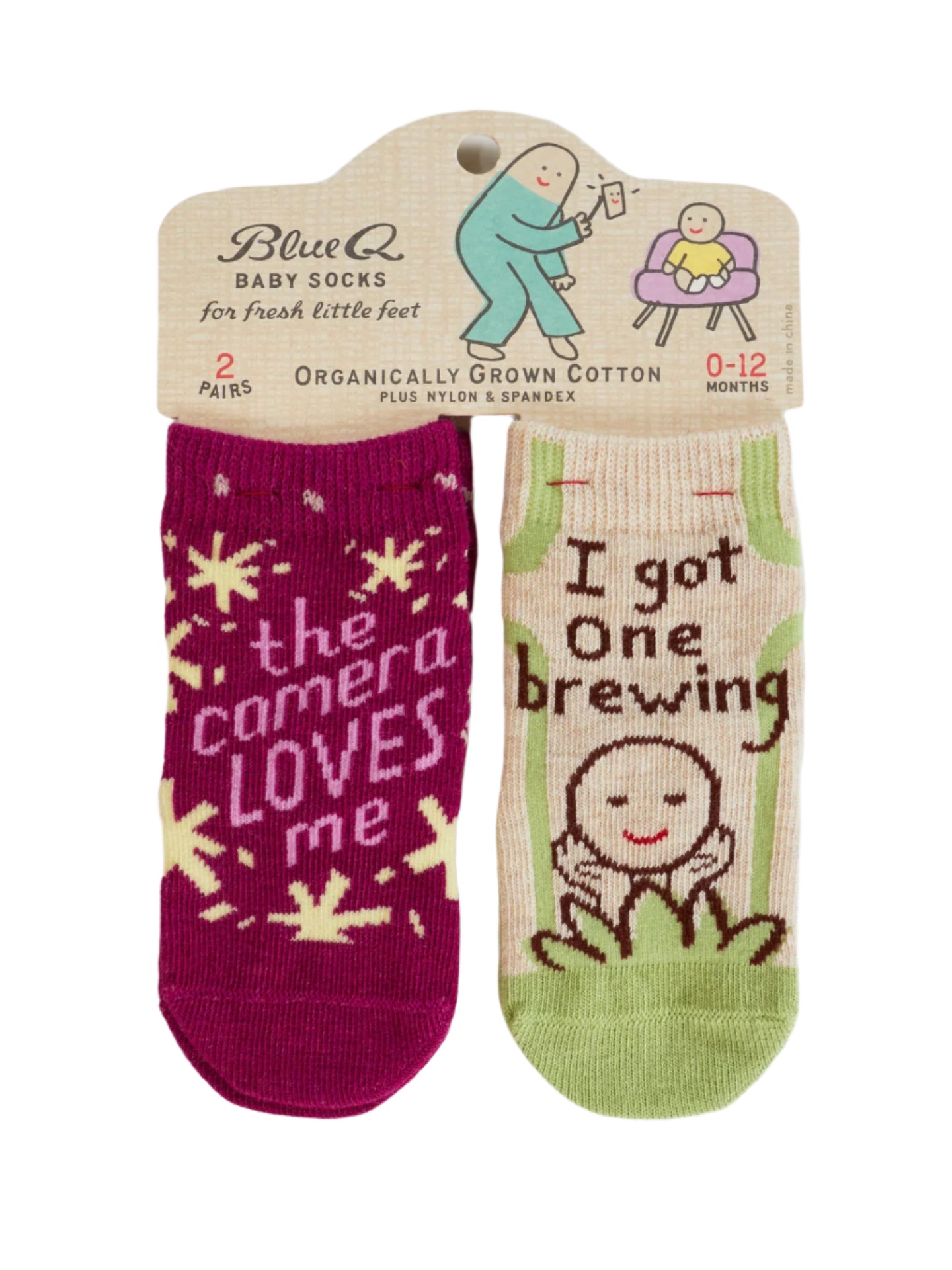 The Camera Loves Me/ I Got One Brewing Baby Socks