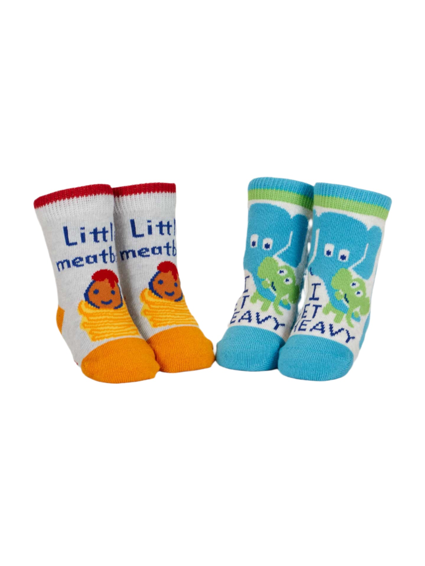 Little Meatball/ I Get Heavy Baby Socks