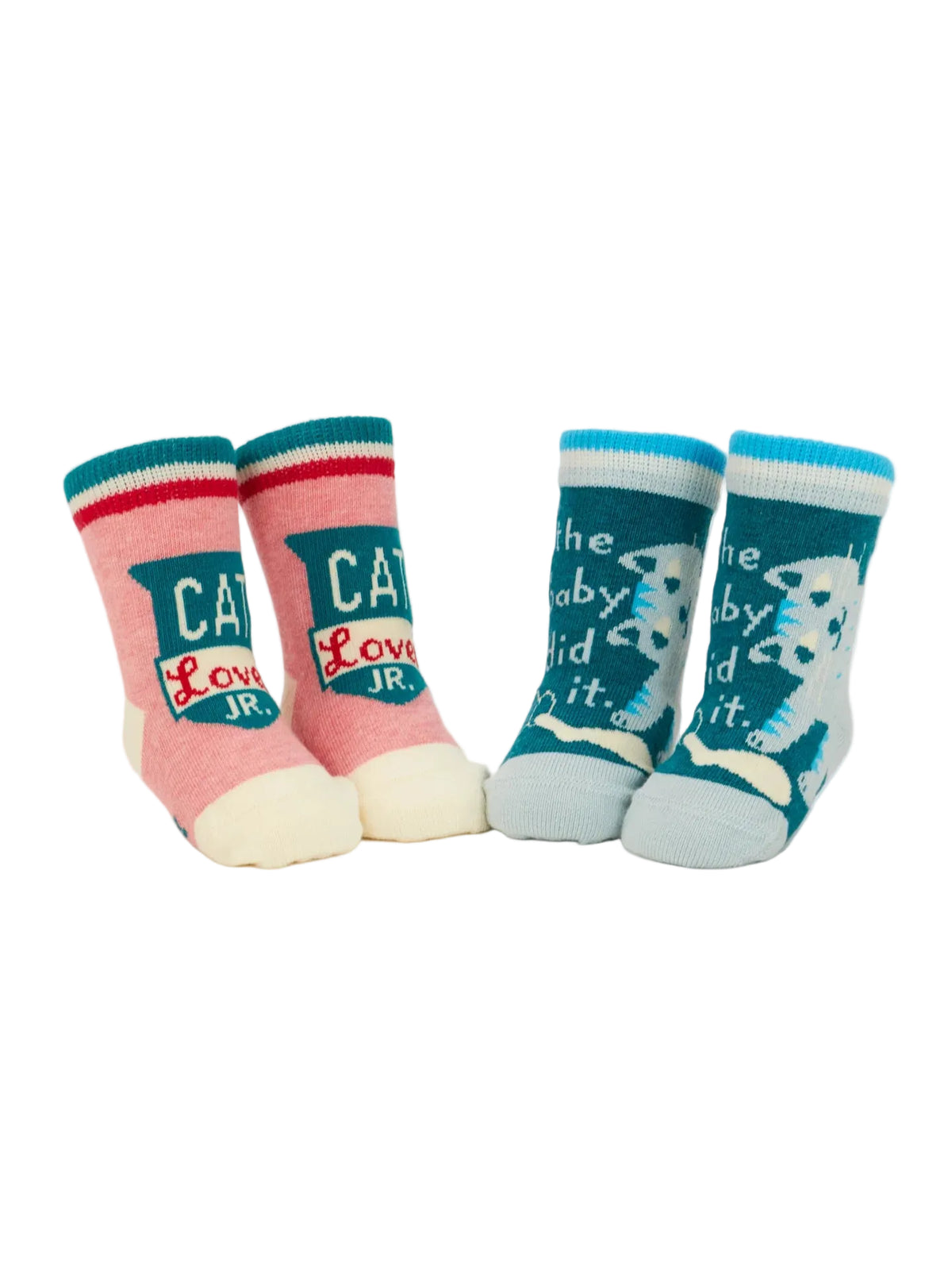 Cat Lover Jr./ The Baby Did It. Baby Socks