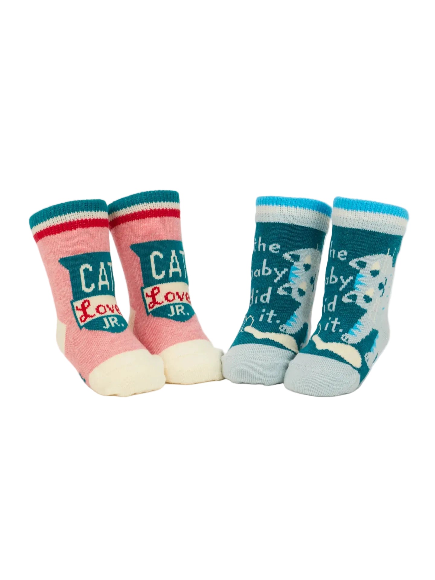 Cat Lover Jr./ The Baby Did It. Baby Socks