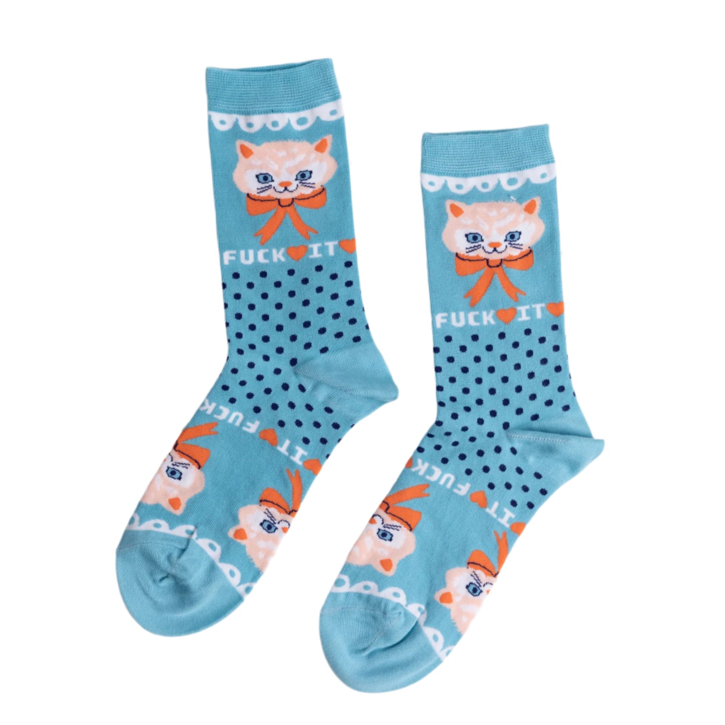 F*ck it Kitty Crew Socks