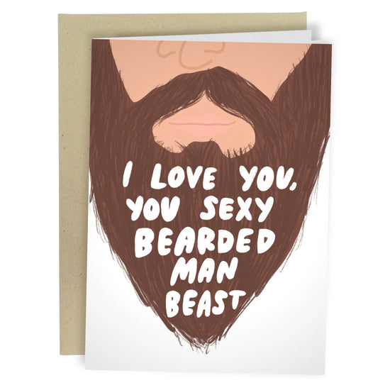 Sexy Bearded Man Card