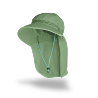 Back Flap Sun Hat - Meadow Green