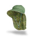 Back Flap Sun Hat - Green Brush Camo