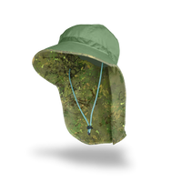 Back Flap Sun Hat - Green Brush Camo