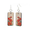 California Poppy Wooden Earrings