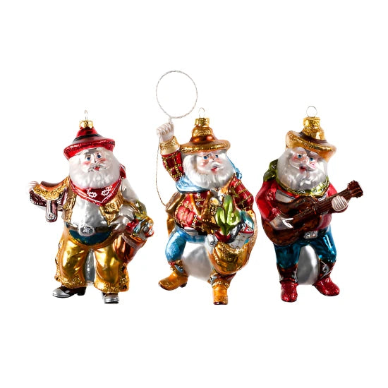 Cowboy Santa Ornament