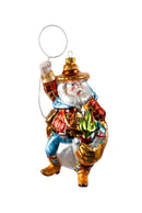 Cowboy Santa Christmas Ornament