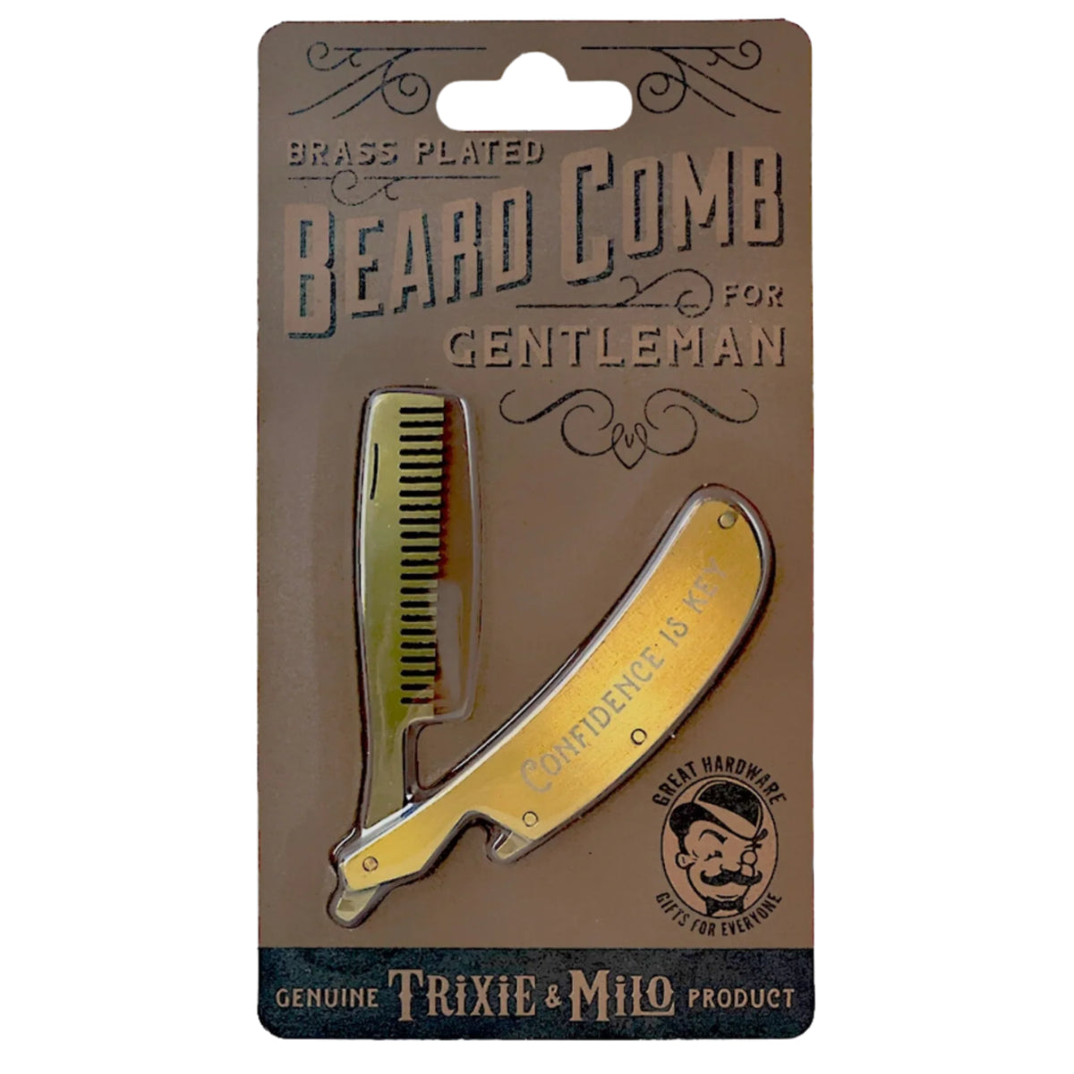 Folding Mustache Comb