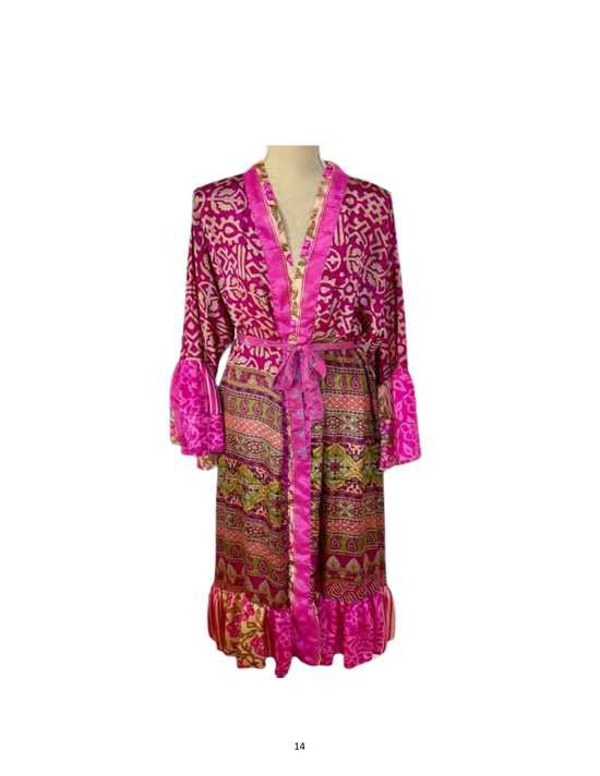 Silk Kimonos with Ruffles