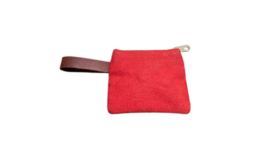 Small Pink Bee Canvas Coin Purse
