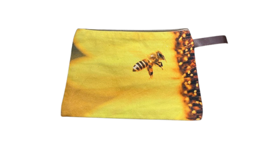 Large Yellow Bee Canvas Pouch