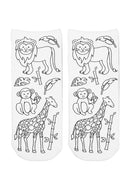 Coloring Socks - Zoo