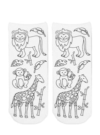 Coloring Socks - Zoo