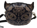 Sugar Skull Black Cat Purse Crossbody