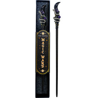 Black Obsidian Moon & Snake Magic Wand w/ Gift Box