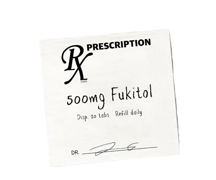 Fukitol Rx Cocktail Napkins