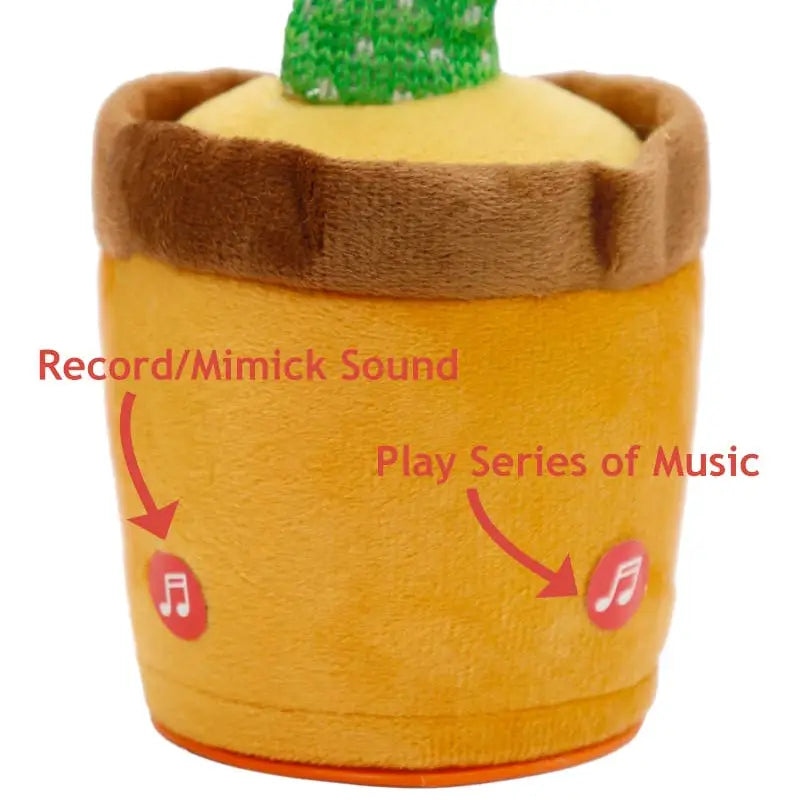 Cactus Sound Mimicking Led Dancing Plush Toy