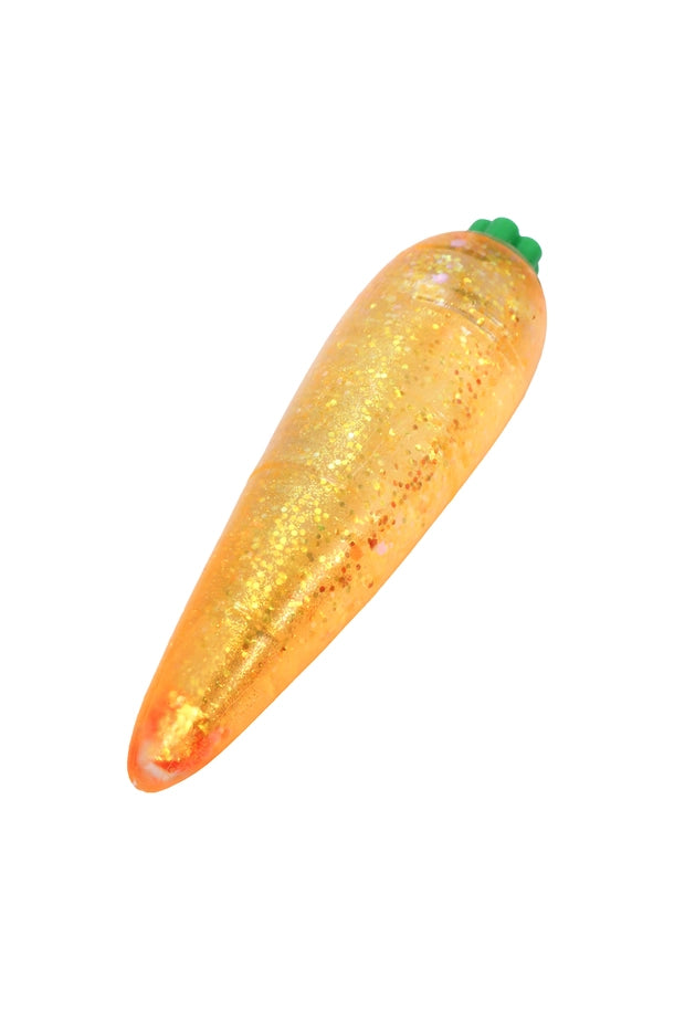 Carrot Glittery Maltose Putty Filled Squishy Toy
