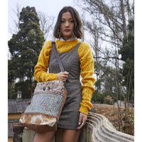 Peridot Canvas & Hairon Bag