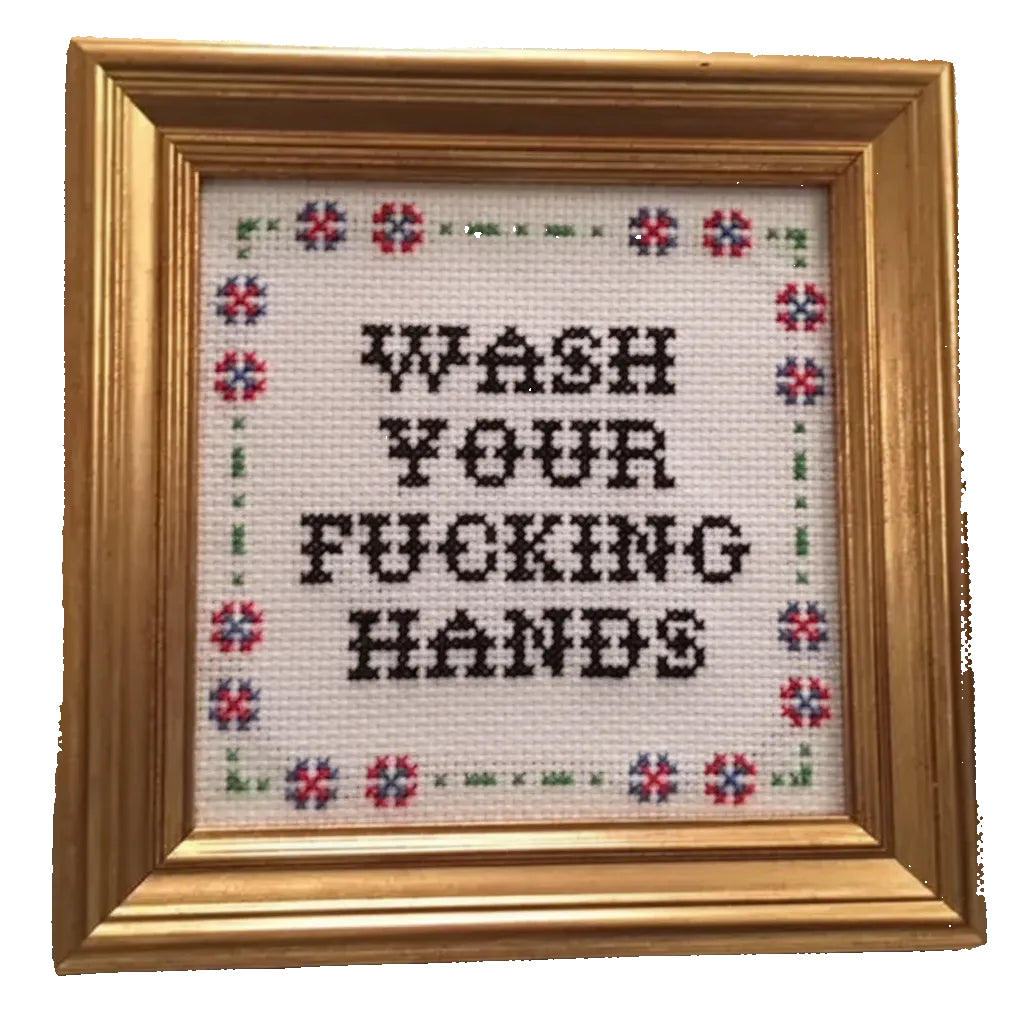 Wash Your Fucking Hands Cross-Stitch Kit