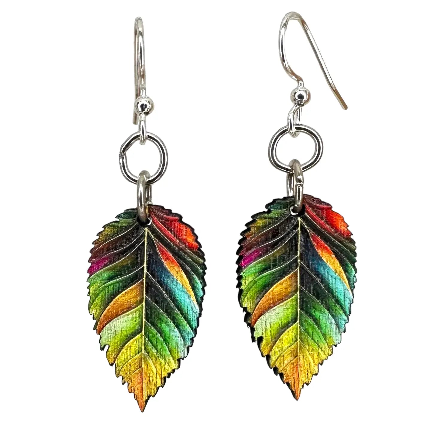 All Seasons Leaf Blossom Wooden Earrings