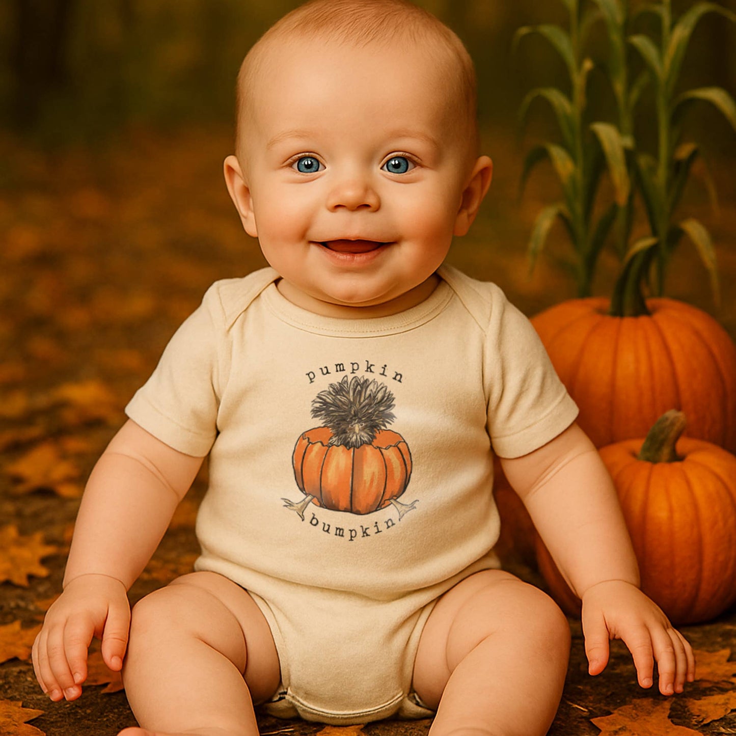 Pumpkin Bumpkin Funny Chicken Fall Farm Baby Clothing
