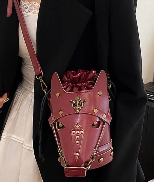 Horse Bucket Bag Punk Animals Crossbody Bag