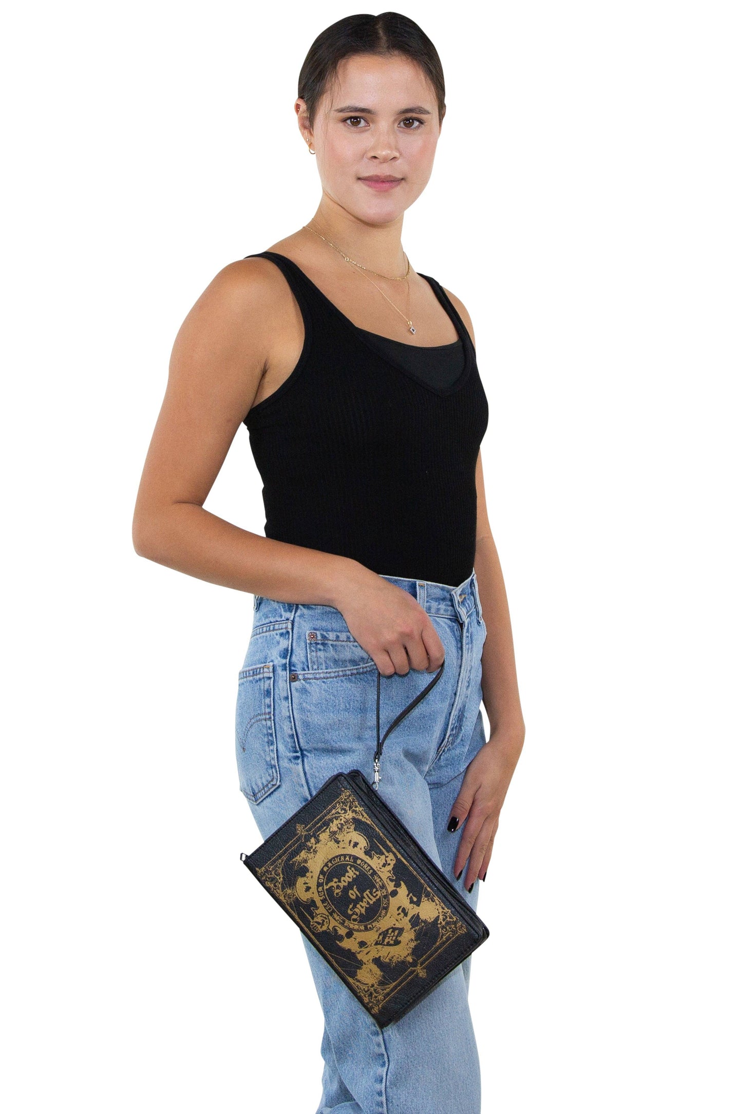 Book of Spells Clutch Bag in Vinyl Material