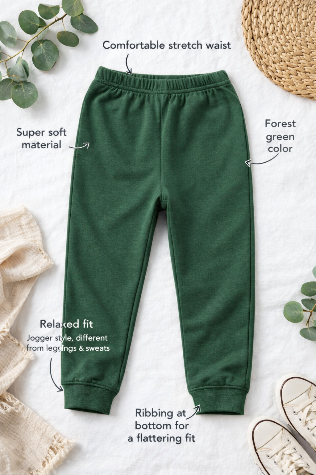 Olive Green Jogger Pajama Casual Play Add-on Lounge Set