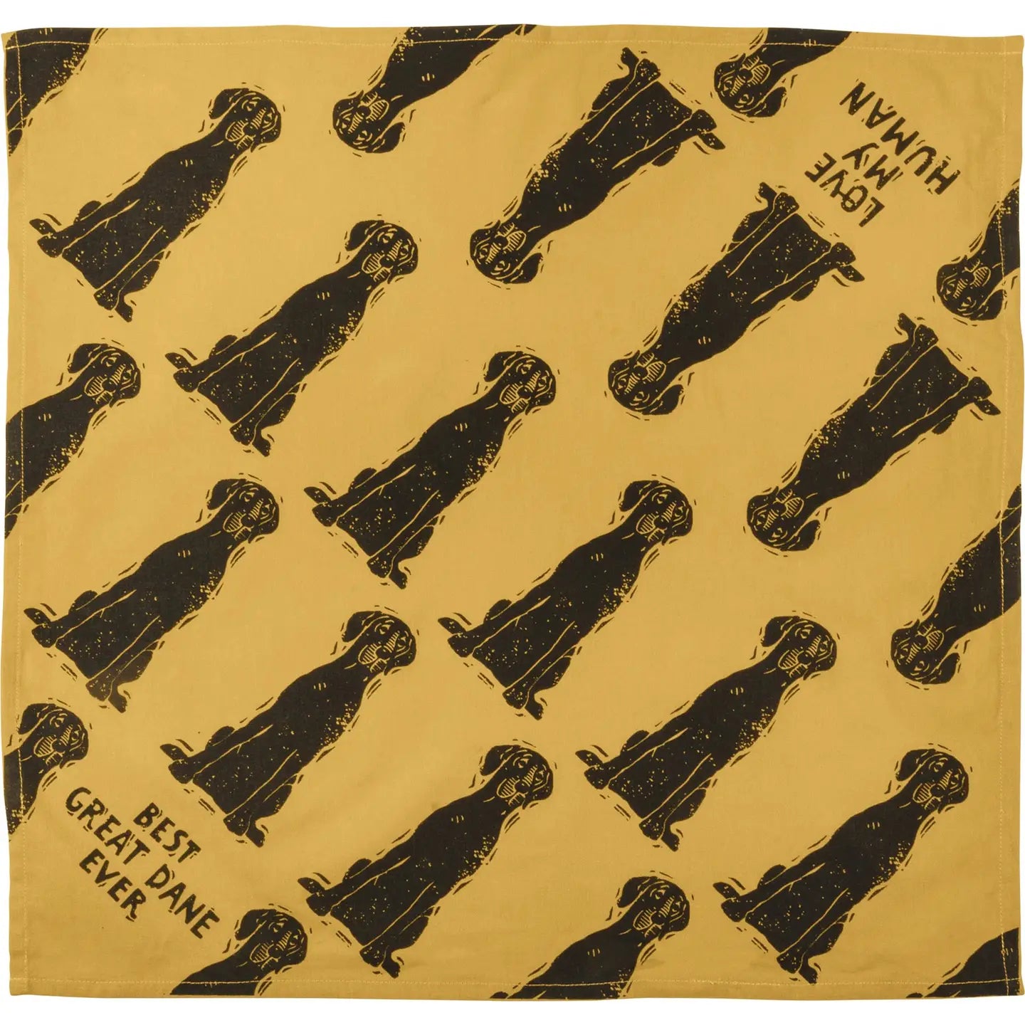 Great Dane/Love My Human Large Pet Bandana