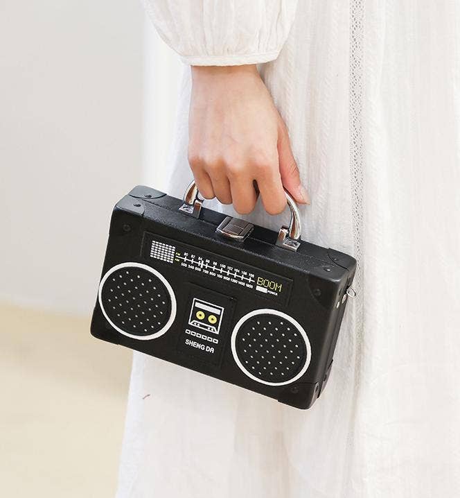 Fun Boombox Radio Shaped Crossbody Bag