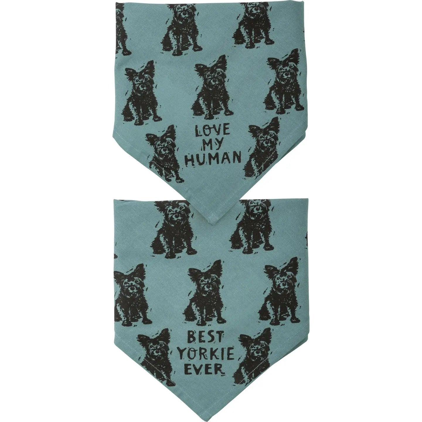 Yorkie/Love My Human Small Pet Bandana