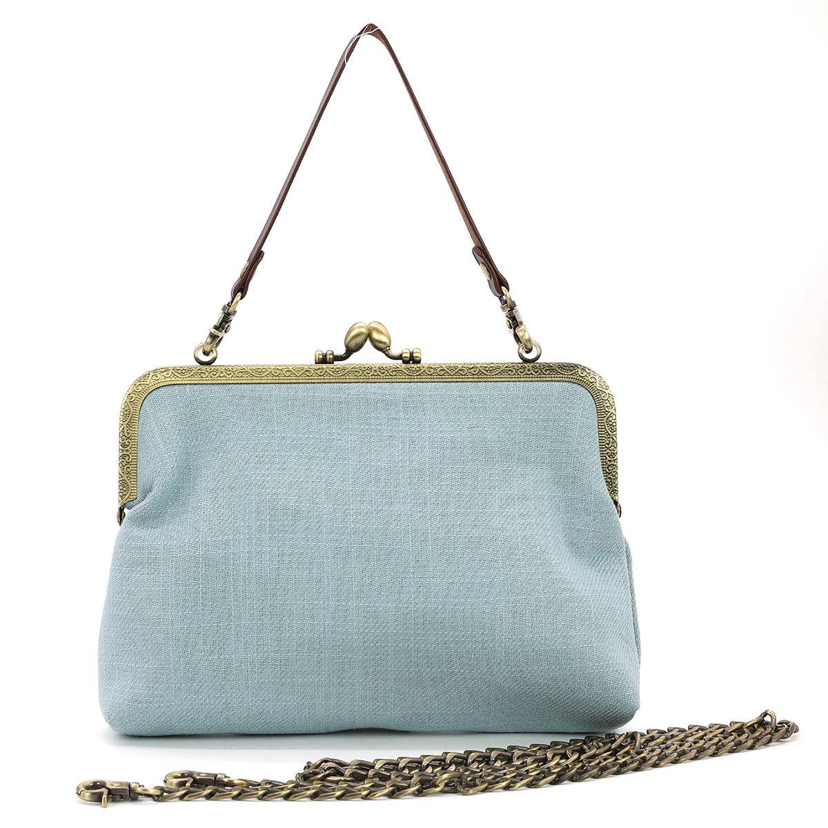Frog in the Lily Pond Kiss Lock Bag