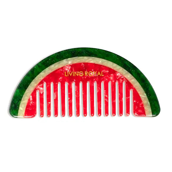 Wide-Tooth Mini Hair Comb Watermelon Slice