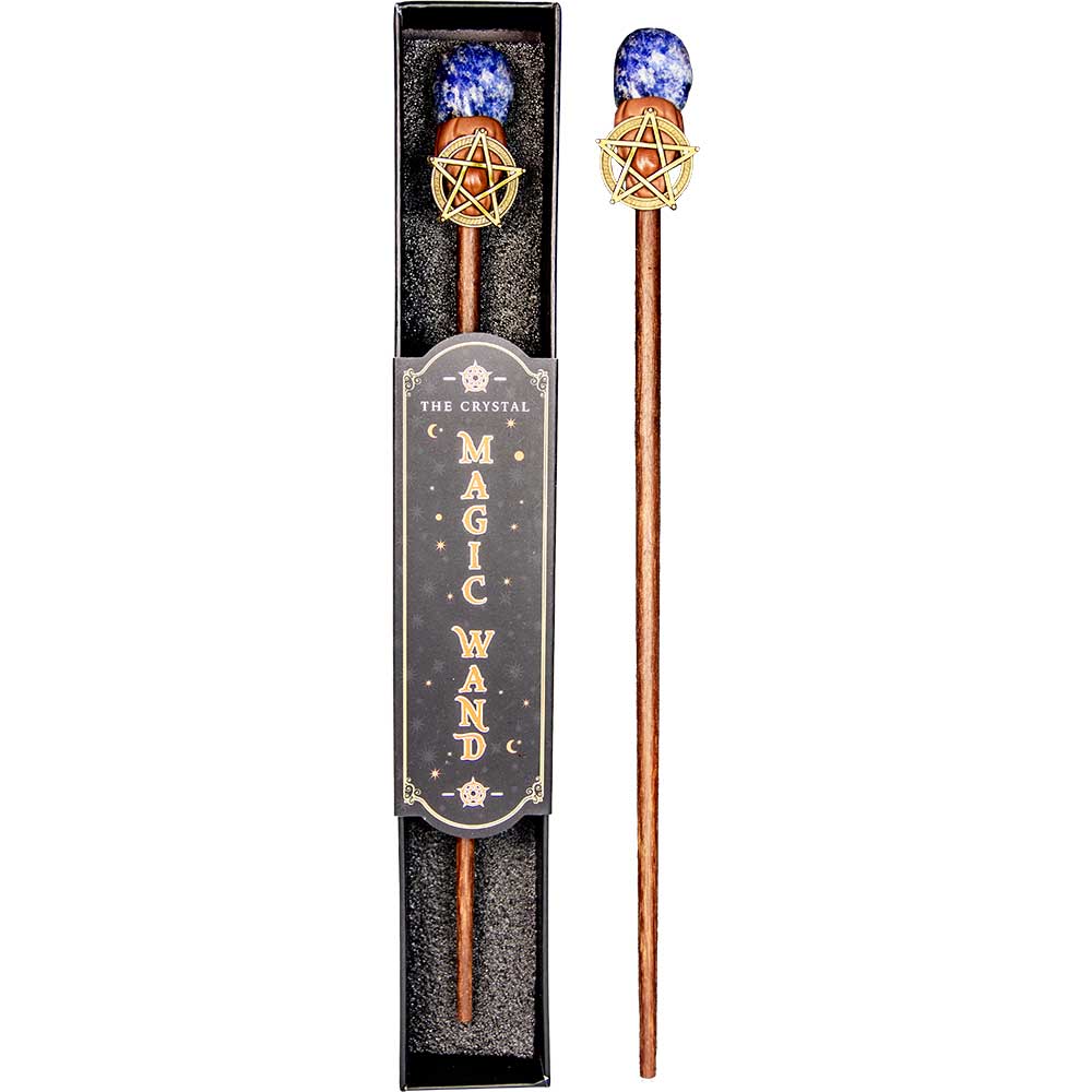 Sodalite & Pentacle Magic Wand w/ Gift Box