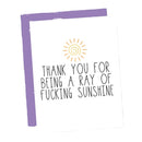 Thank You For Being A Ray of Fucking Sunshine Card