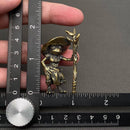 Brass Wizard Frog Desktop Ornament
