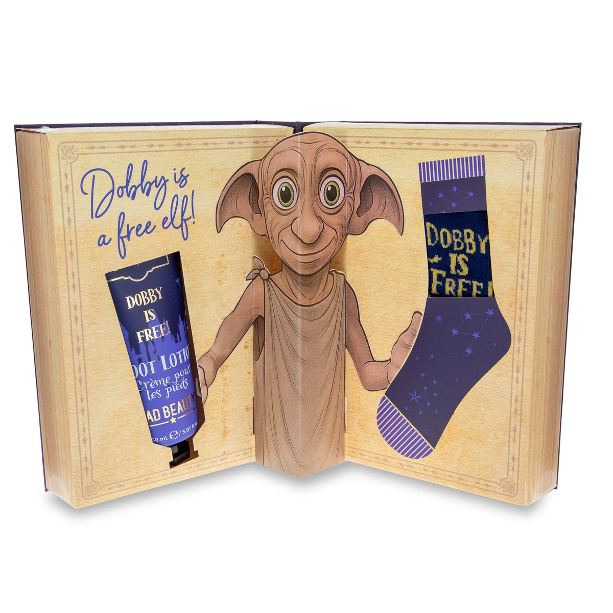 Harry Potter Foot Lotion & Dobby Sock Pair Gift Set