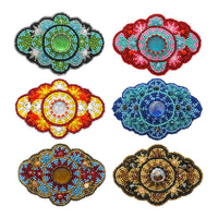Large Beaded Mandala Seed Bead Barrette Hair Clip