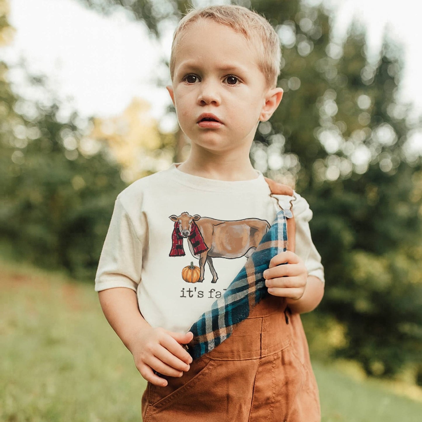 "It's fall ya'll" Country Fall Farm Cow Kid Clothing