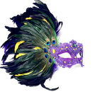 Mardi Gras Carnival Feather Mask
