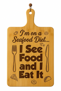 16" x 10" Bamboo Cutting Board with Handle – Custom Engraving Available